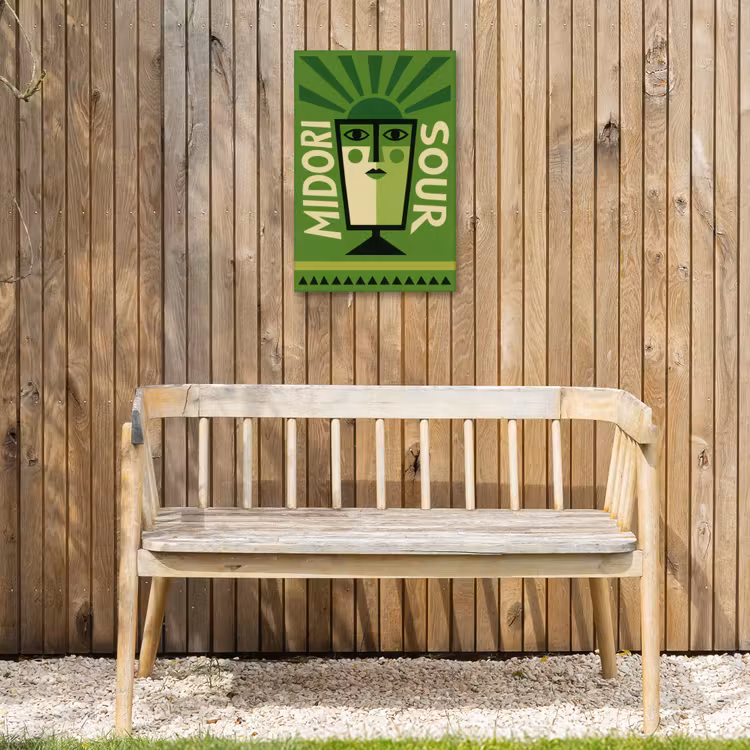 Buiten canvas - Grafisch - Art - Cocktail - Groen — 3