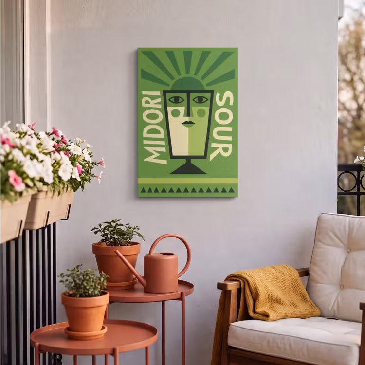 Buiten canvas - Grafisch - Art - Cocktail - Groen — 4