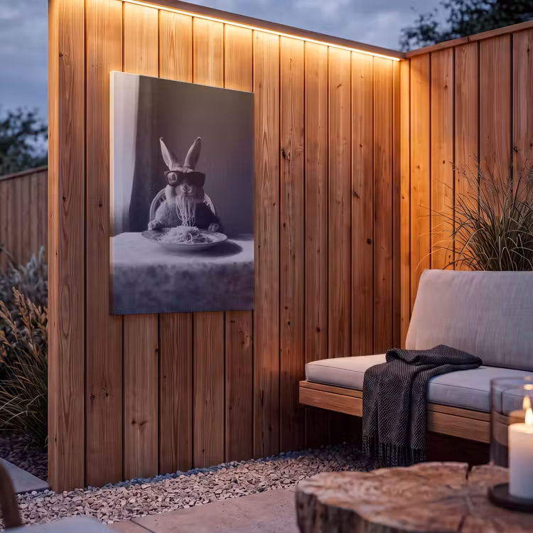 Buiten canvas - Konijn - Bunny - Zonnebril - Tafelkleed - Pasta - Schattig — 4