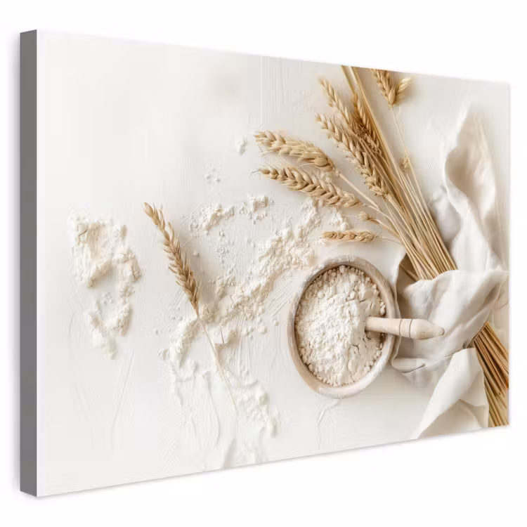 Buiten canvas - Bloem - Hout - Tarwe — 1