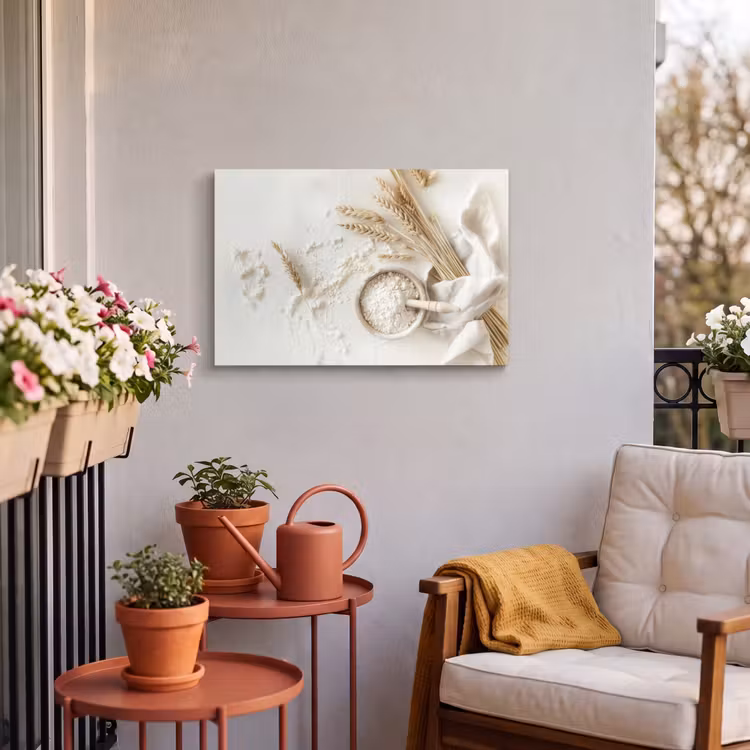 Buiten canvas - Bloem - Hout - Tarwe — 4