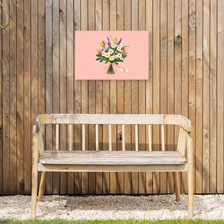 Buiten canvas - Bloemen - Lint - Kaartje — 3