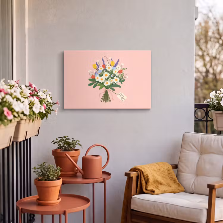 Buiten canvas - Bloemen - Lint - Kaartje — 4