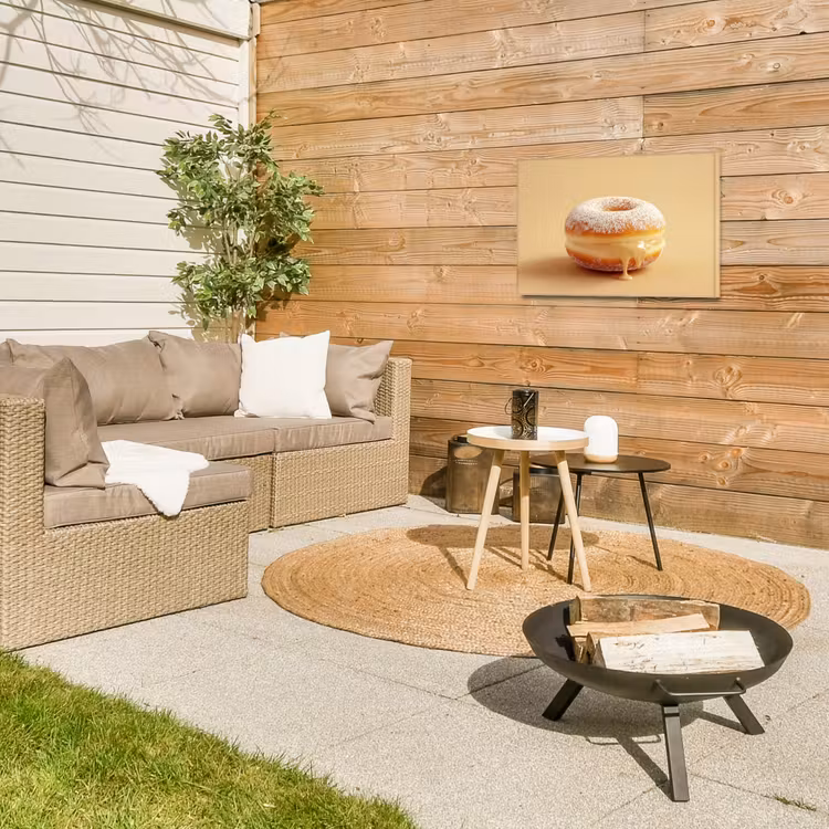 Buiten canvas - Donut - Romig - Poedersuiker - Beige — 5