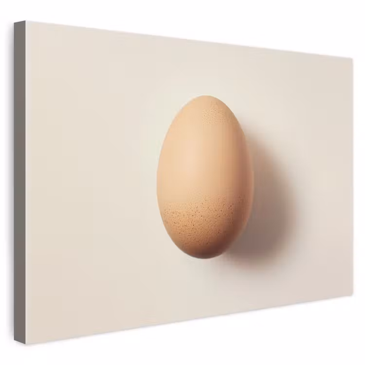 Buiten canvas - Ei - Beige - Ovaal - Egaal — 1