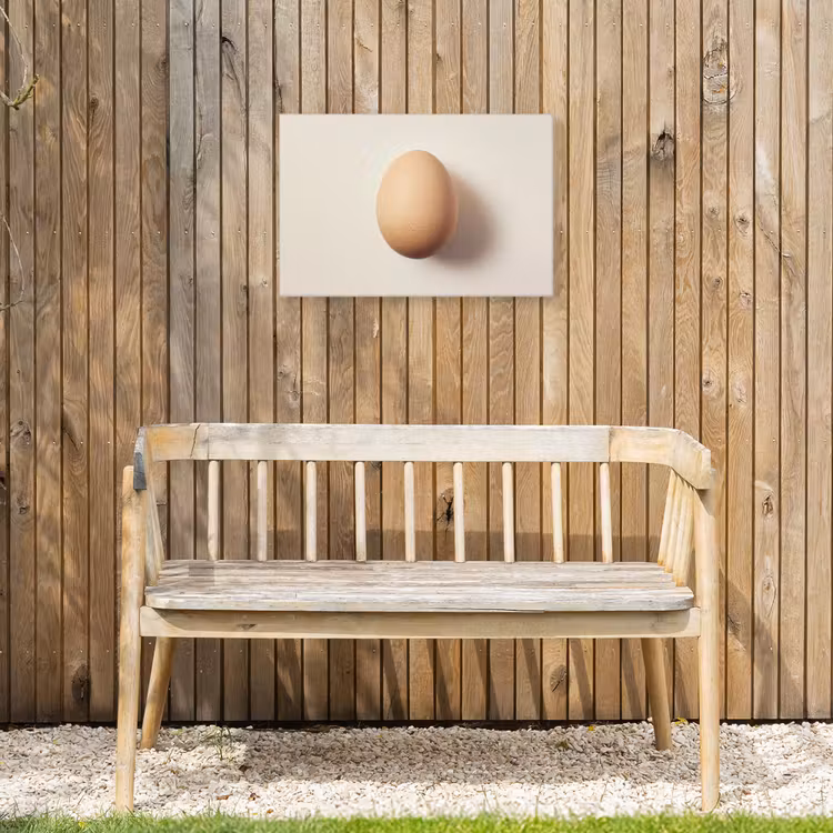 Buiten canvas - Ei - Beige - Ovaal - Egaal — 3