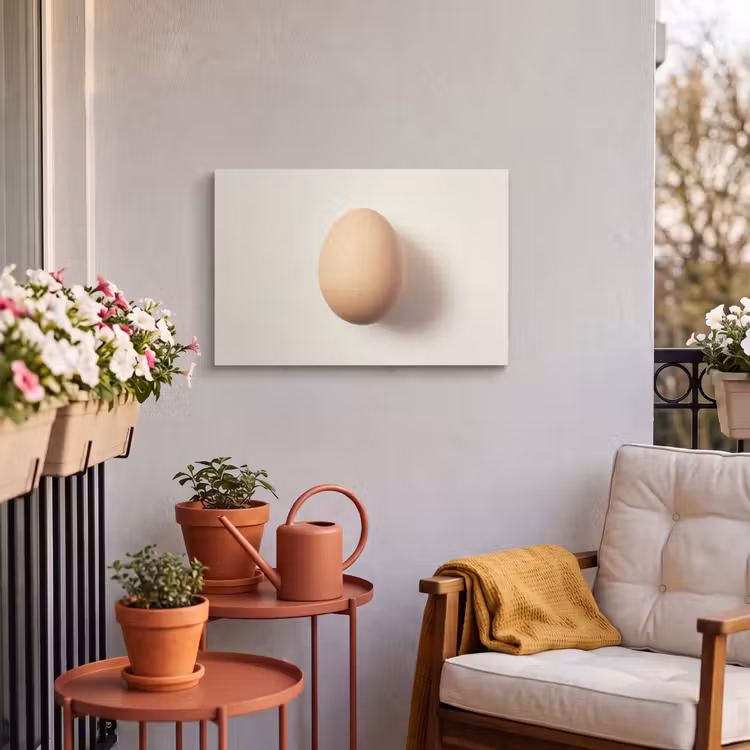 Buiten canvas - Ei - Beige - Ovaal - Egaal — 4