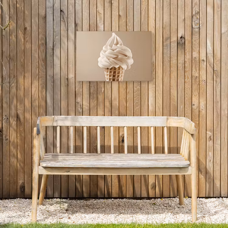 Buiten canvas - IJs - Softijs - Romig - Hoorntje - Beige — 3