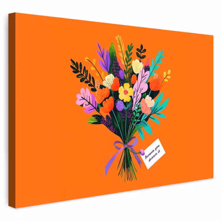 Buiten canvas - Kaartje - Boeket - Bloemen — 1