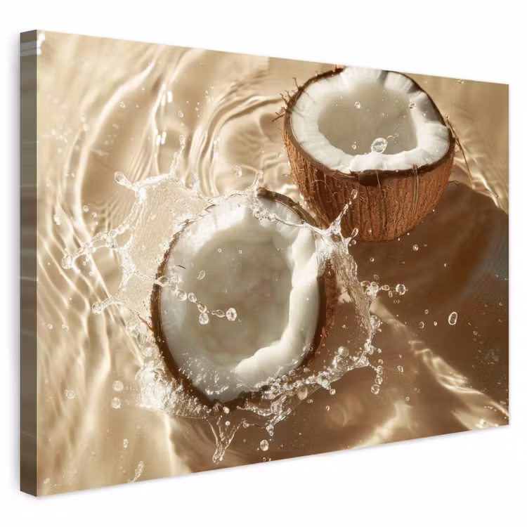 Buiten canvas - Kokosnoot - Water - Beige - Spetters — 1