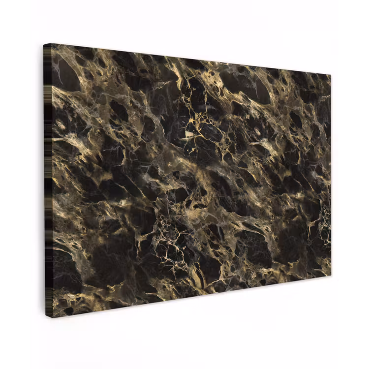 Buiten canvas - Kristal - Goud - Zwart - Marmer — 1