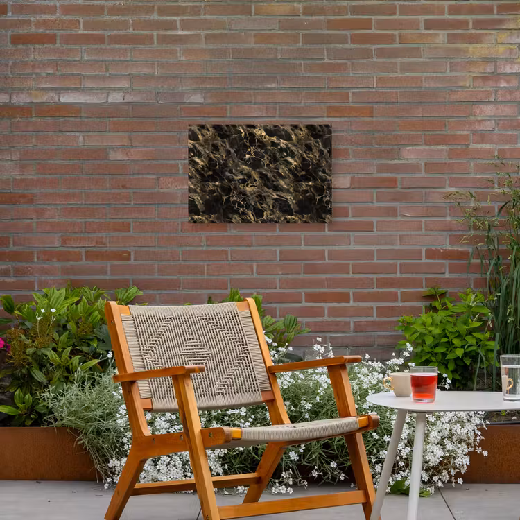 Buiten canvas - Kristal - Goud - Zwart - Marmer — 2