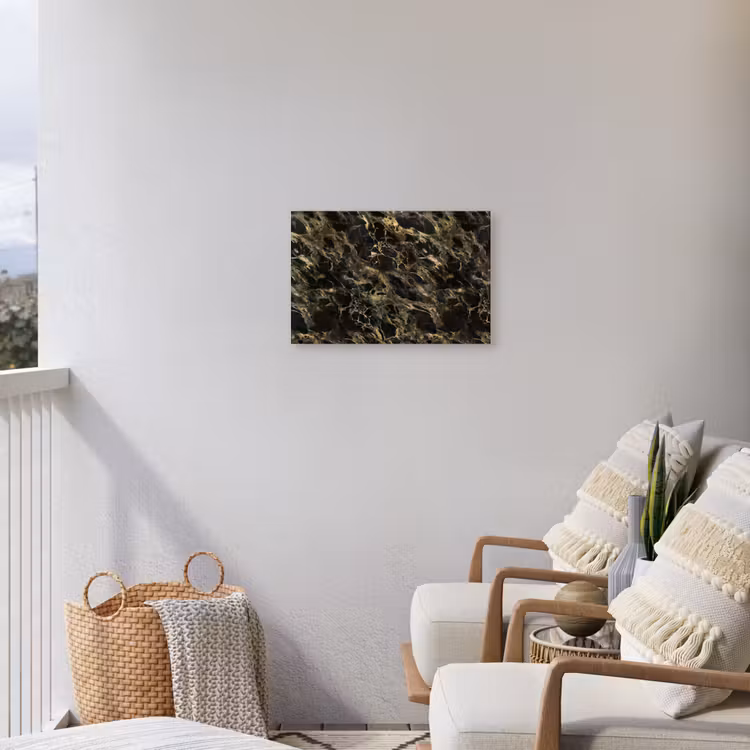 Buiten canvas - Kristal - Goud - Zwart - Marmer — 4