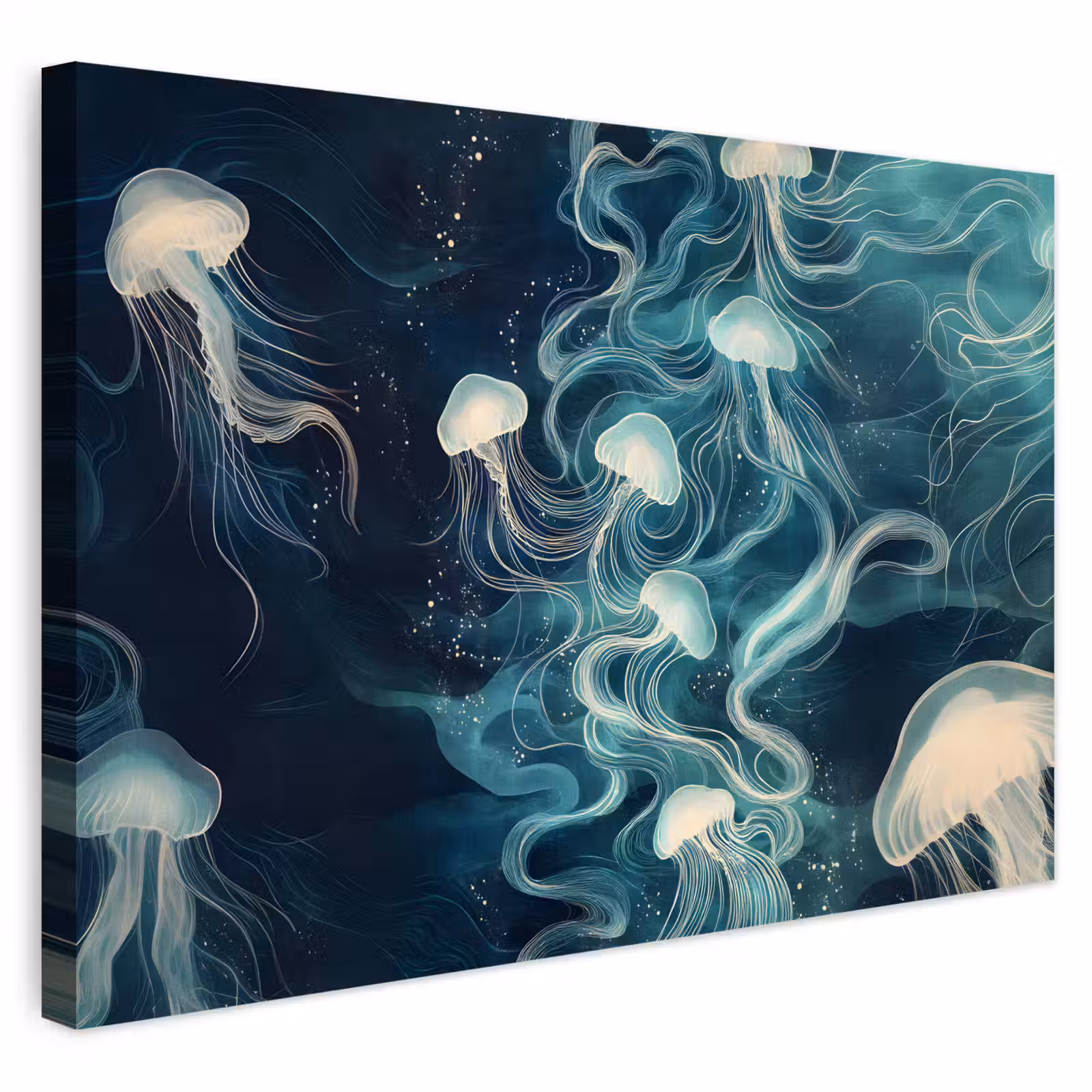 Buiten canvas - Kwallen - Zee - Wit - Golven — 1