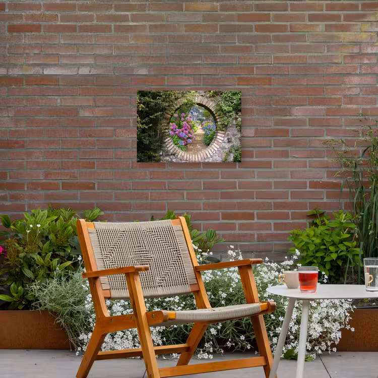 Buiten canvas - Bloemrijke tuinpoort — 2