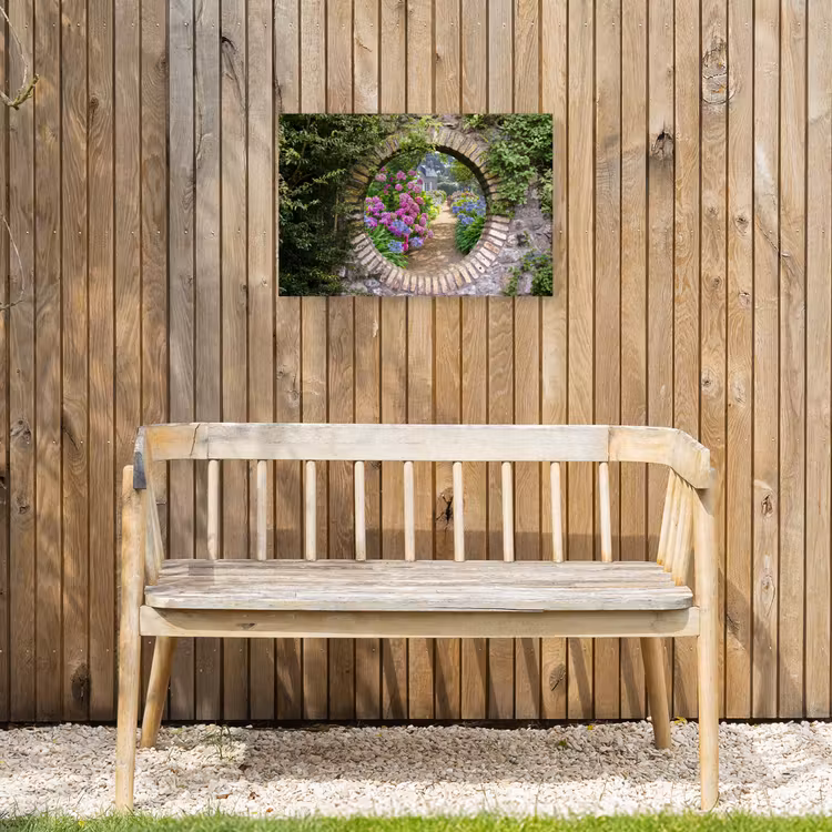 Buiten canvas - Bloemrijke tuinpoort — 3