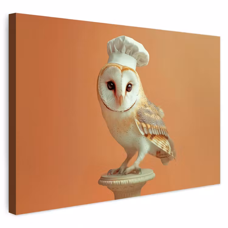 Buiten canvas - Kerkuil - Koksmuts - Oranje - Vogel — 1