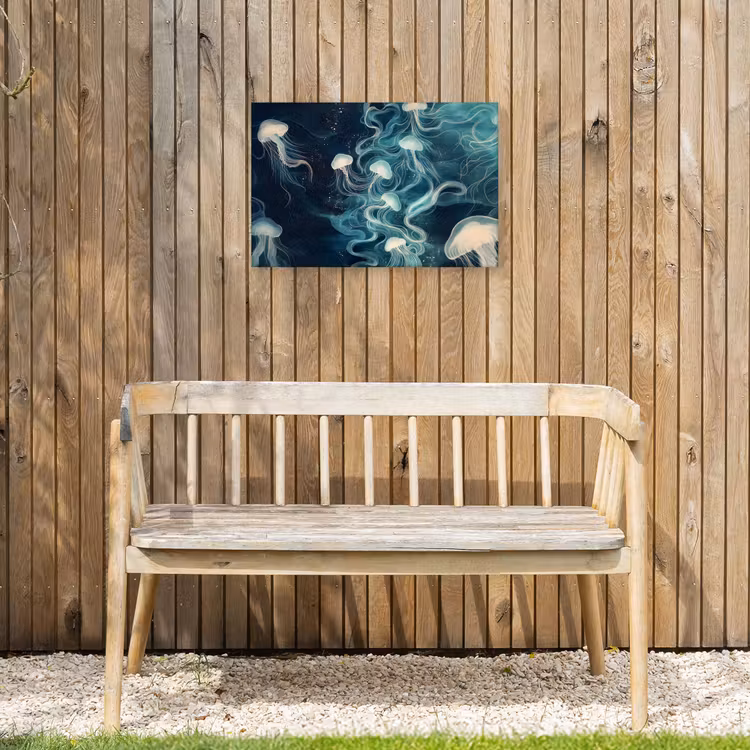 Buiten canvas - Kwallen - Zee - Wit - Golven — 3