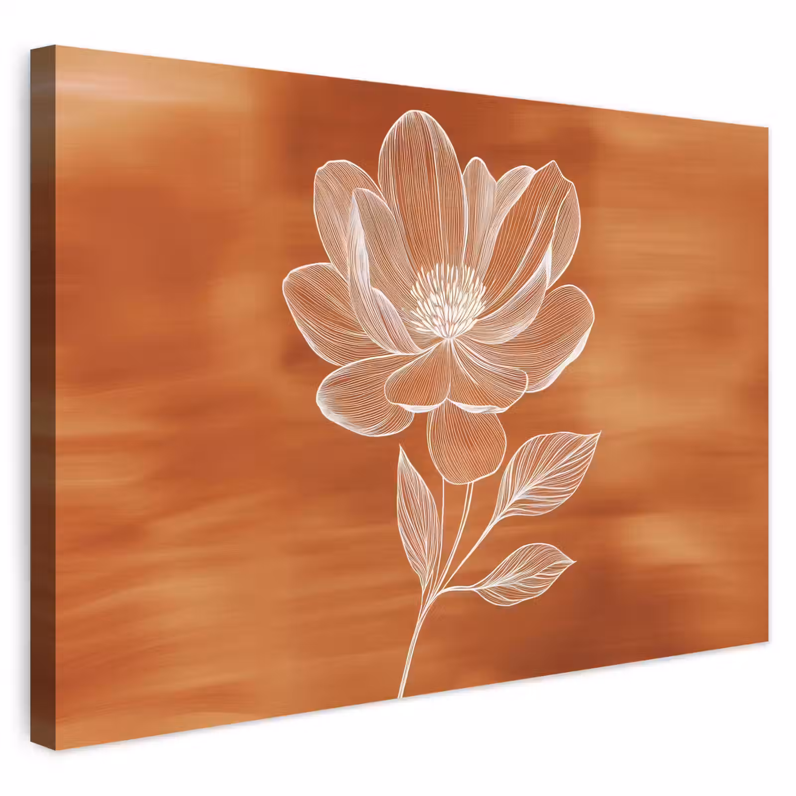 Buiten canvas - Bloem - Minimalistisch - Wit — 1