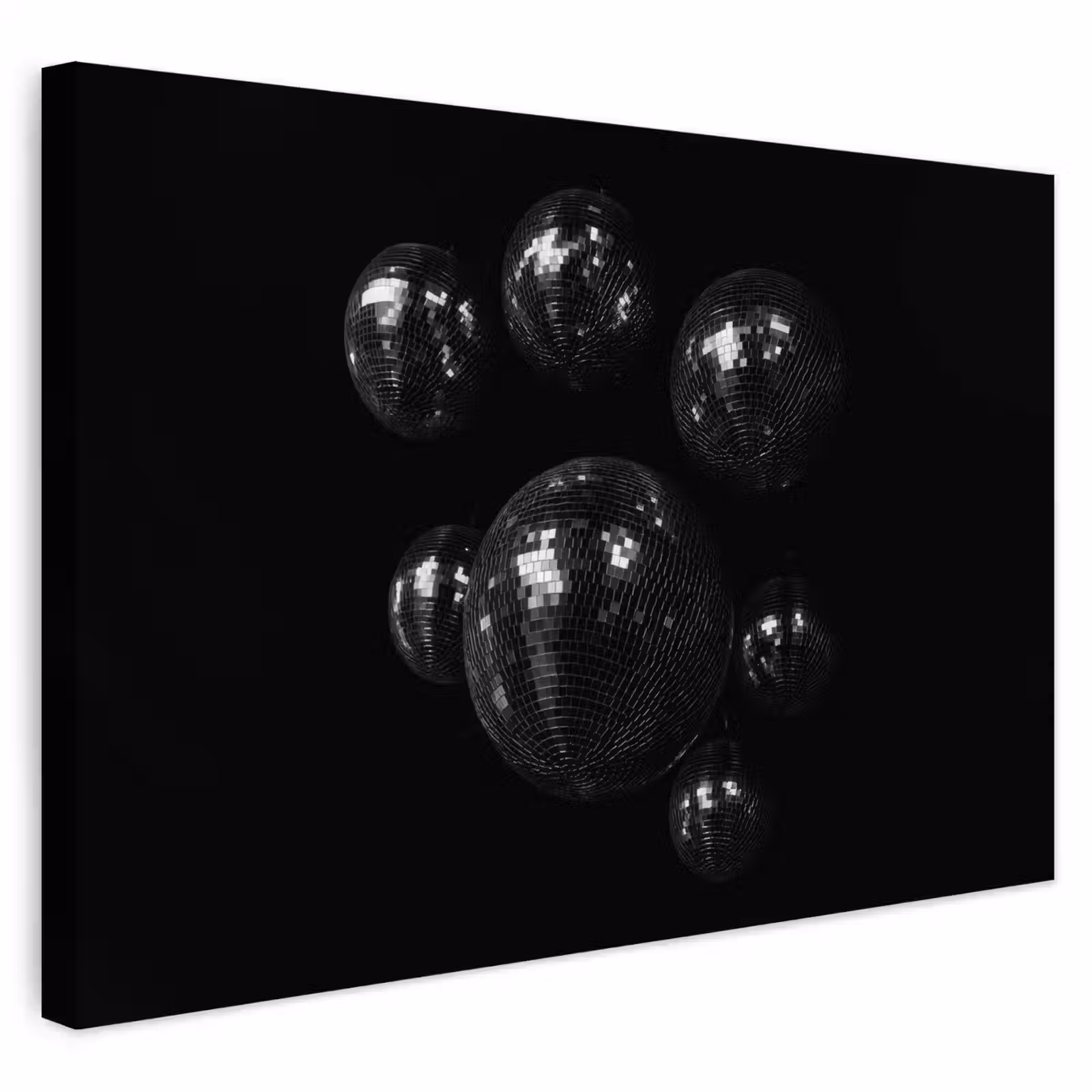 Buiten canvas - Discoballen - Minimalistisch - Zwart — 1