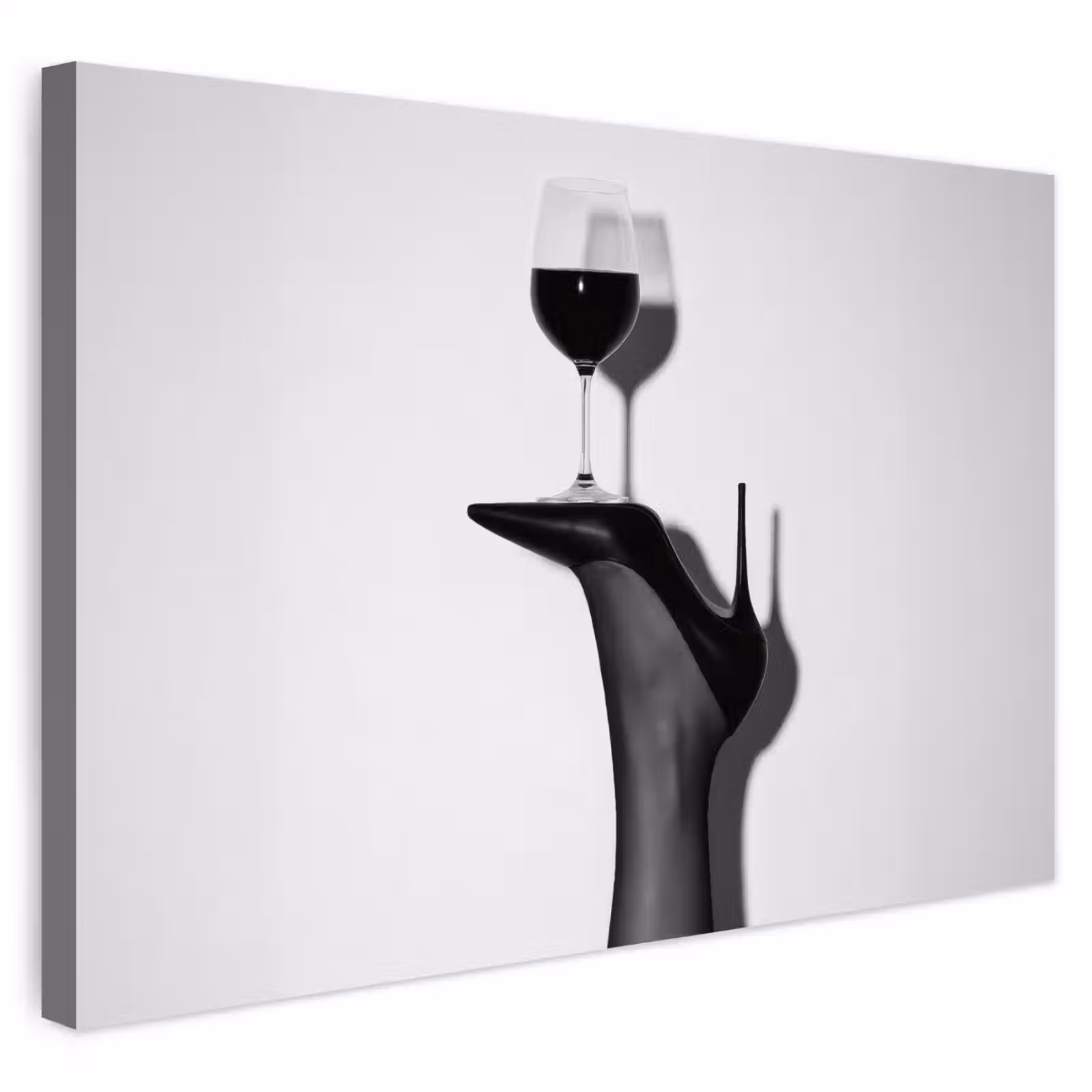 Buiten canvas - Hak - Wijn - Minimalistisch - Zwart — 1