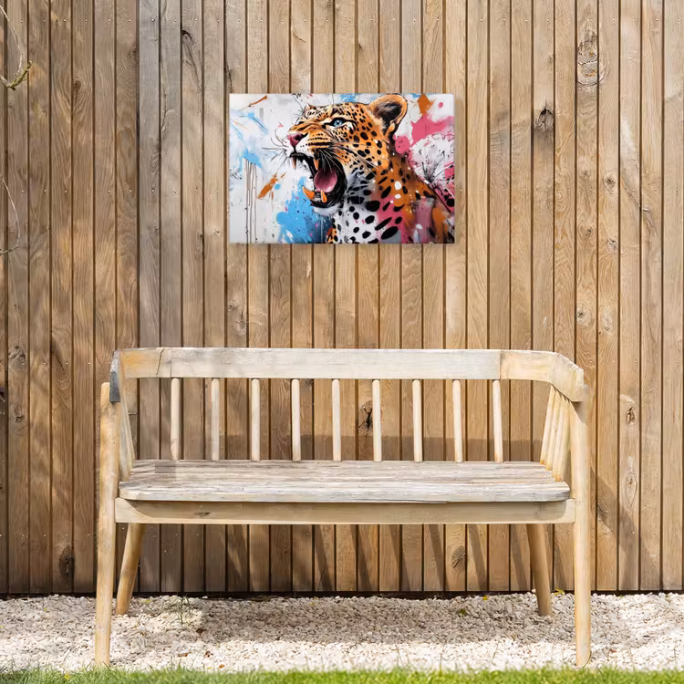 Buiten canvas - Abstract - Luipaard - Kleurrijk — 3