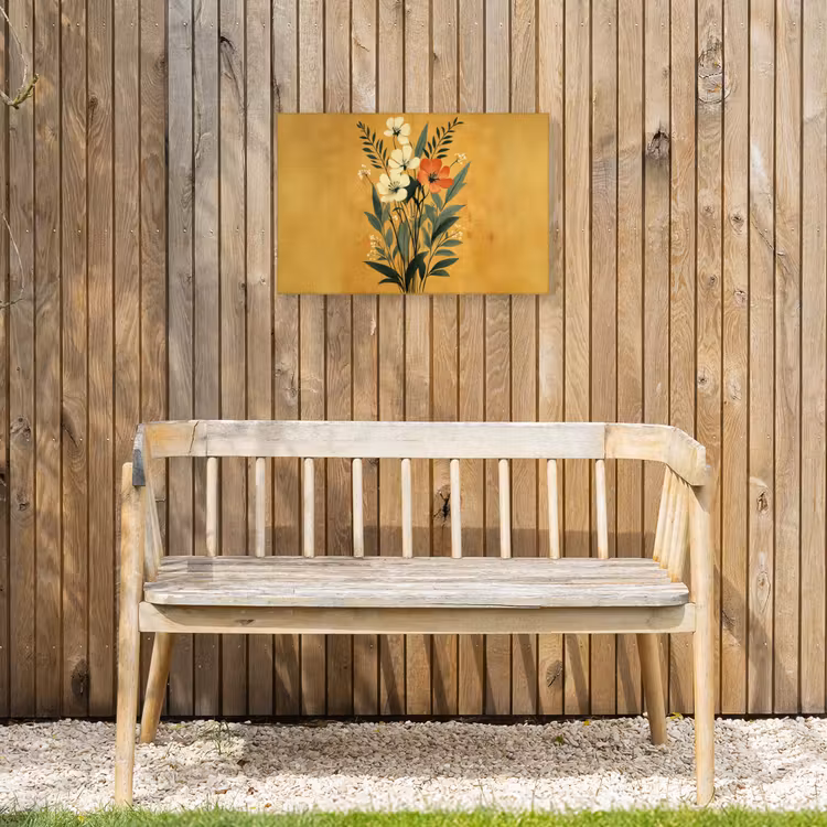 Buiten canvas - Bladeren - Boeket - Bloemen - Geel — 3