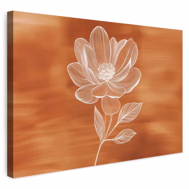 Buiten canvas - Bloem - Minimalistisch - Wit — 1