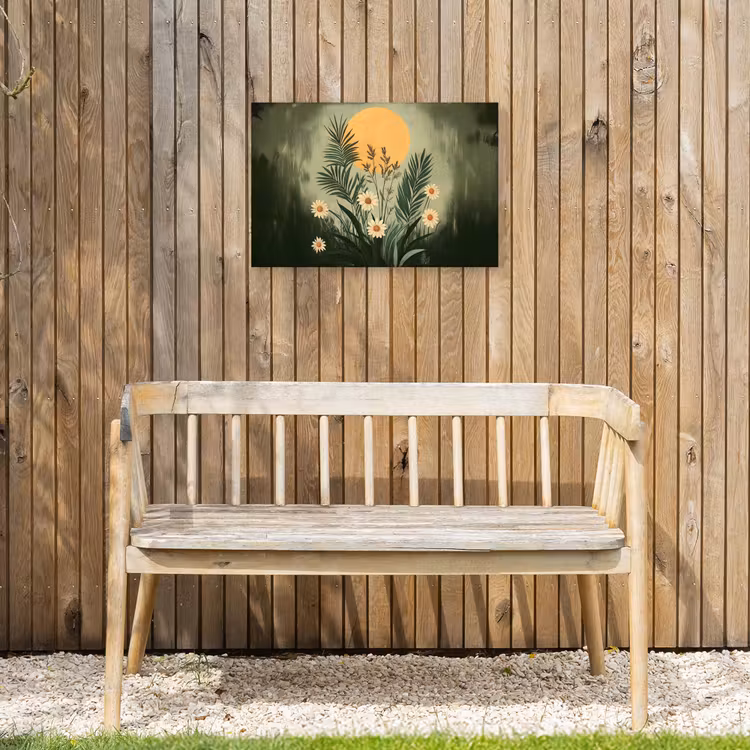 Buiten canvas - Bloemen - Bladeren - Zon - Groen — 3
