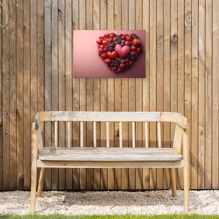 Buiten canvas - Fruit - Hartjes - Aardbeien - Frambozen - Bosbessen — 3