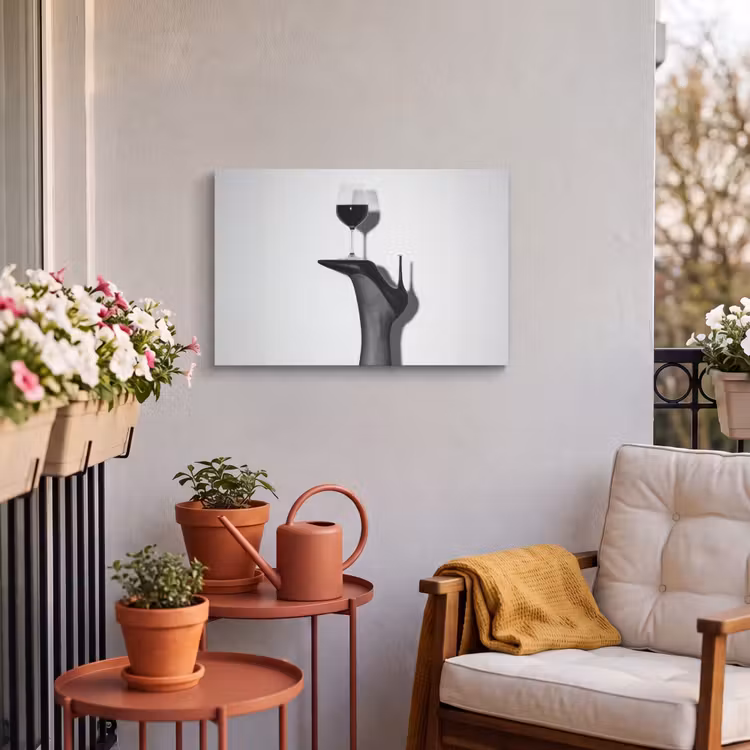 Buiten canvas - Hak - Wijn - Minimalistisch - Zwart — 4