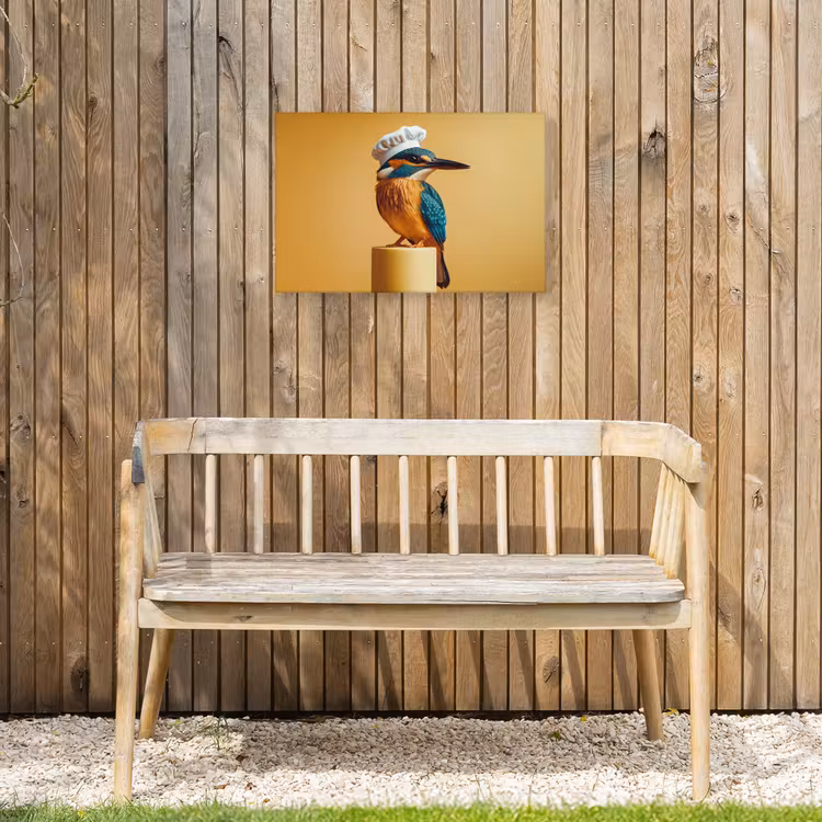 Buiten canvas - Ijsvogel - Pilaar - Koksmuts - Vogel — 3