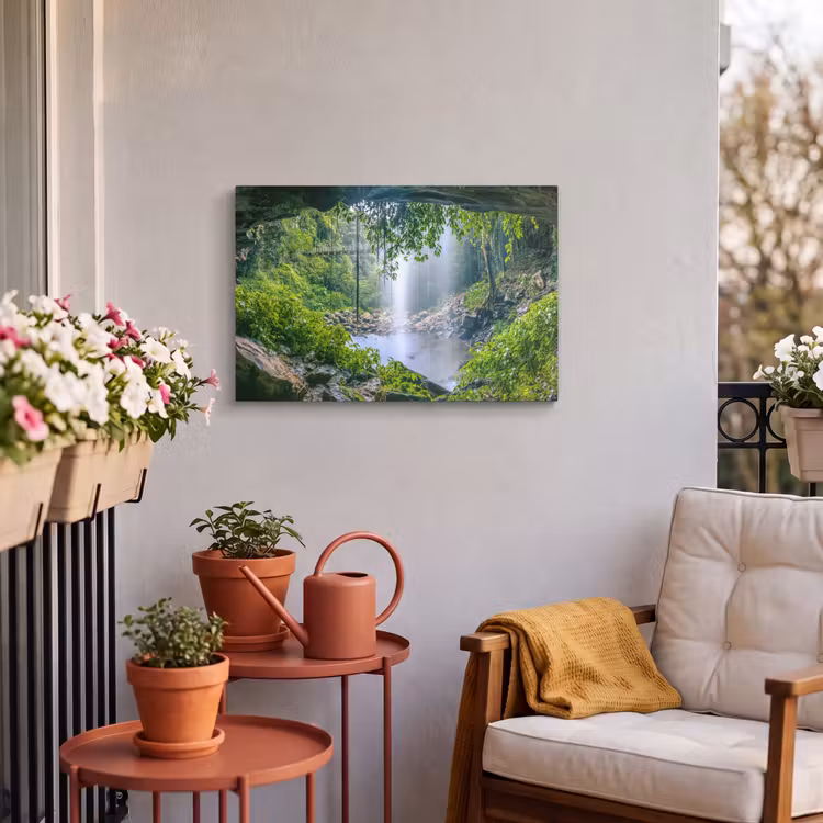 Buiten canvas - Jungle - Regenwoud - Water - Waterval - Planten — 3