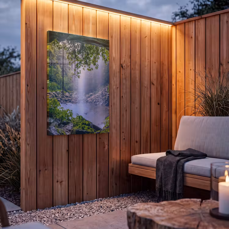 Buiten canvas - Jungle - Regenwoud - Water - Waterval - Planten — 4