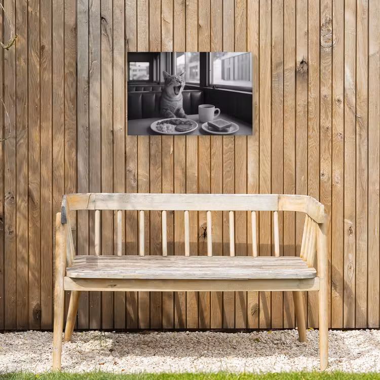 Buiten canvas - Kat - Koffie - Brood - Zwart — 3