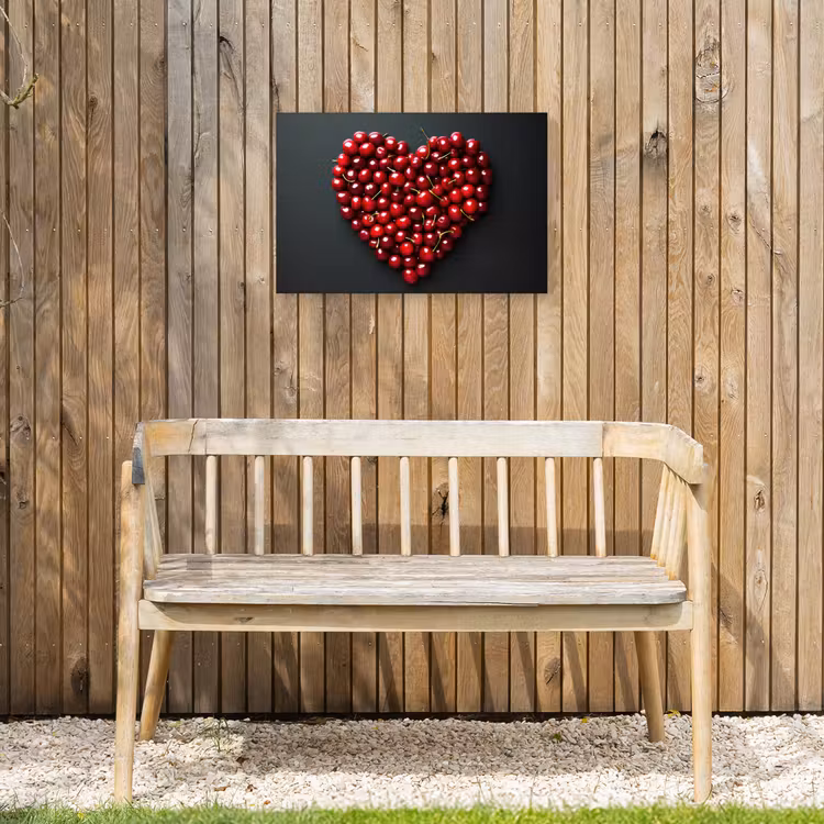 Buiten canvas - Kersen - Hart - Rood - Zwart — 3