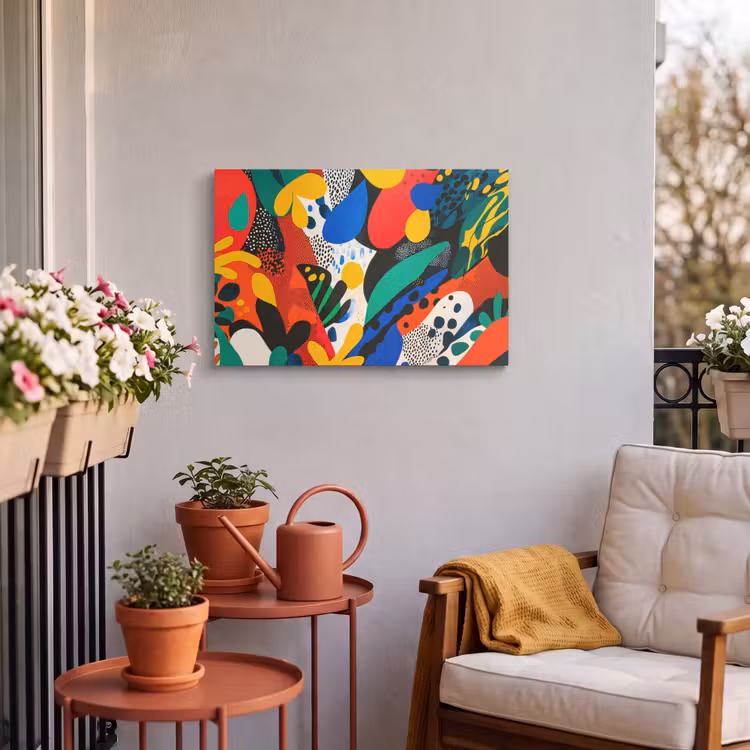 Buiten canvas - Abstract - Planten - Vormen - Kleurrijk — 3