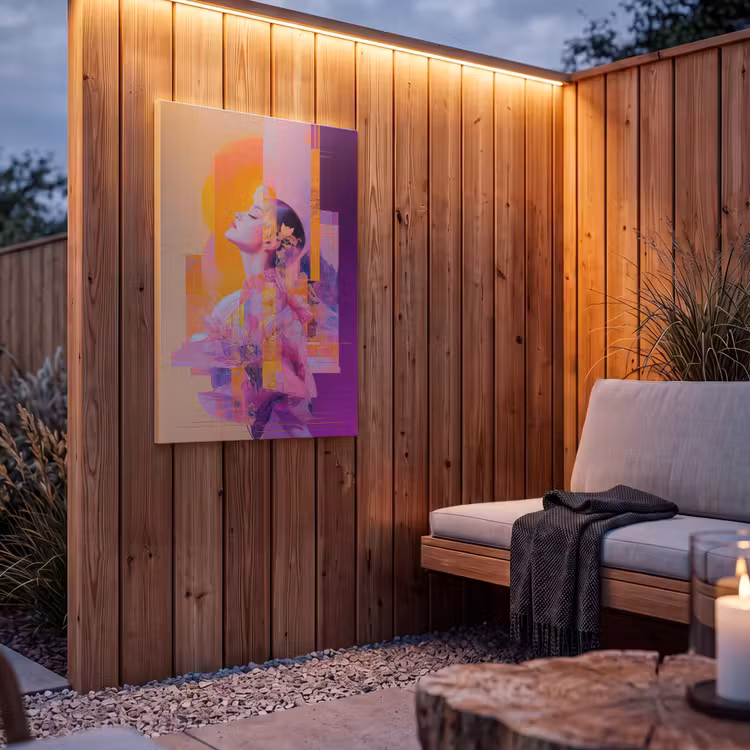 Buiten canvas - Abstract - Portret - Vrouw - Kleurrijk — 4