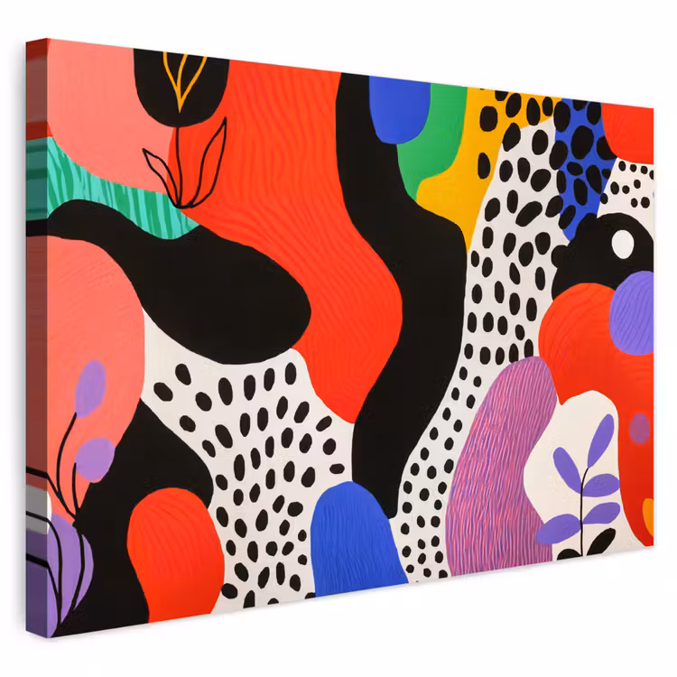 Buiten canvas - Abstract - Vormen - Kleuren - Stippen — 1