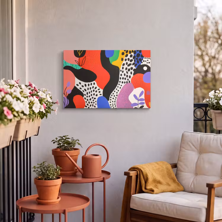 Buiten canvas - Abstract - Vormen - Kleuren - Stippen — 4