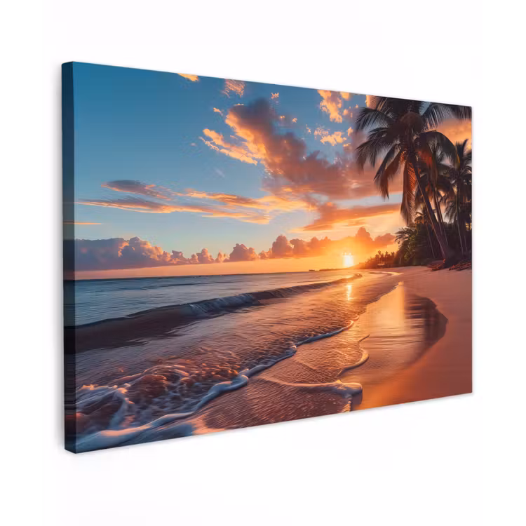 Buiten canvas - Avondgloren aan Zee — 1