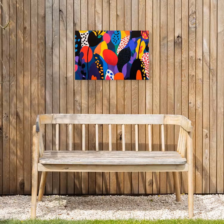 Buiten canvas - Bloemen - Bladeren - Abstract - Rood — 3