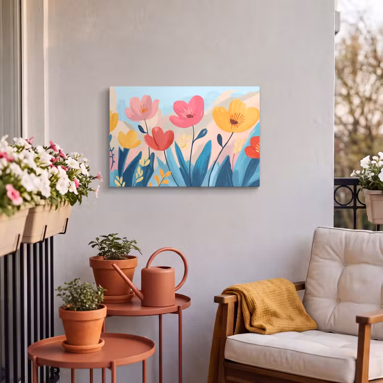 Buiten canvas - Illustratie - Bloemen - Kleurrijk — 3