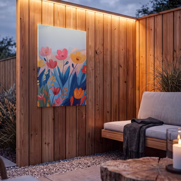 Buiten canvas - Illustratie - Bloemen - Kleurrijk — 4