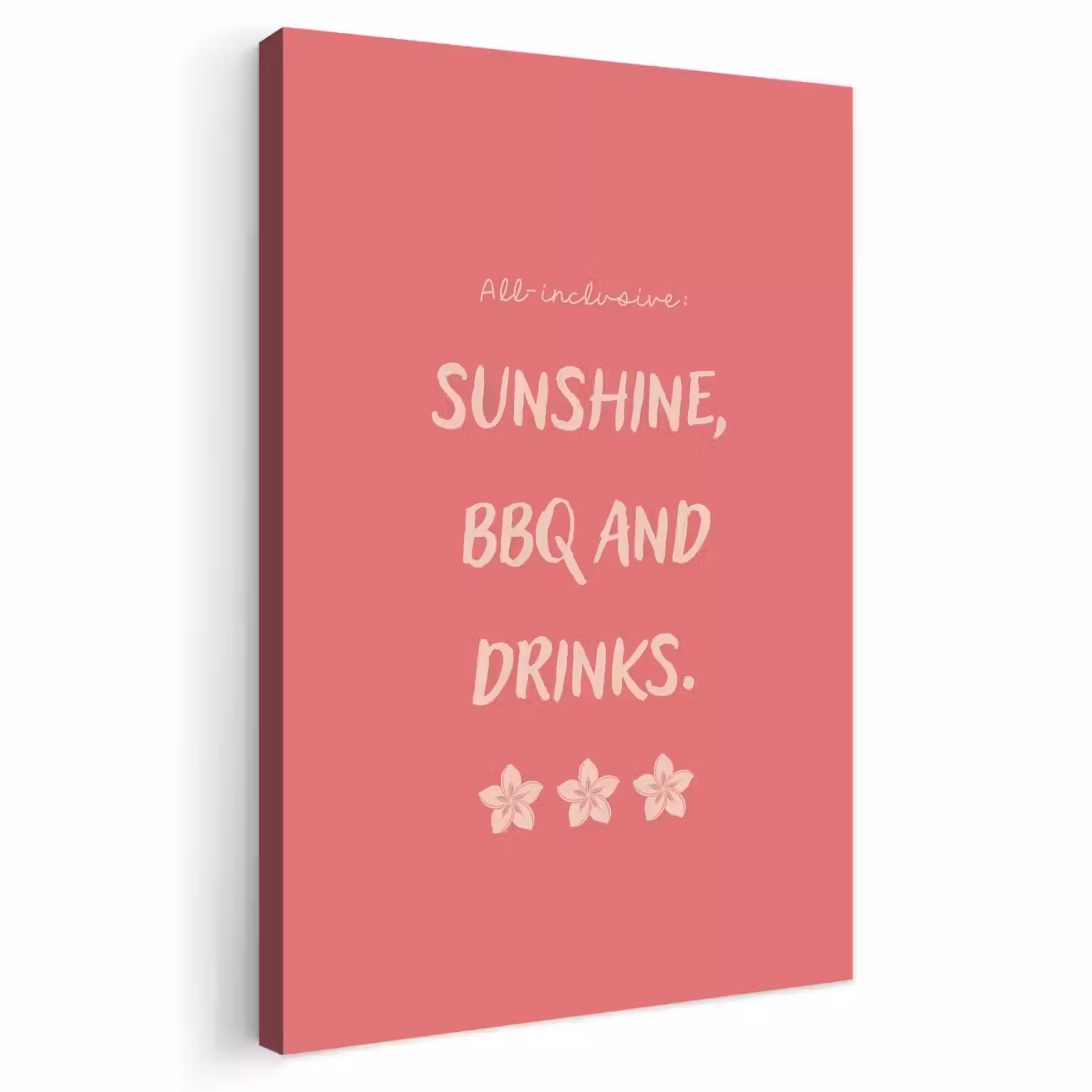 Buiten canvas - BBQ - Quote - Roze - Zomer — 1