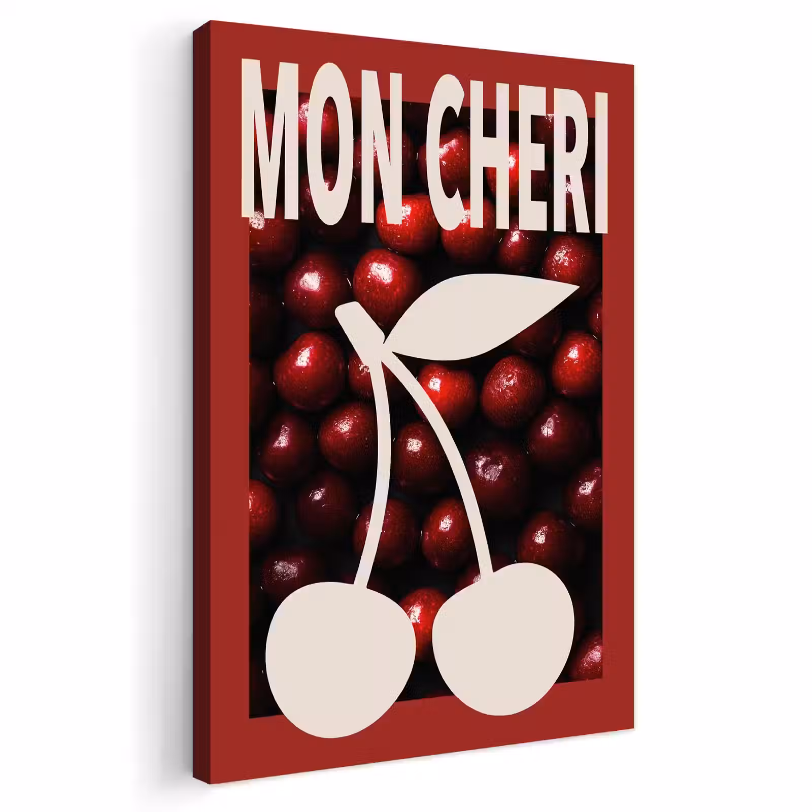 Buiten canvas - Kersen - Illustratie - Rood — 1