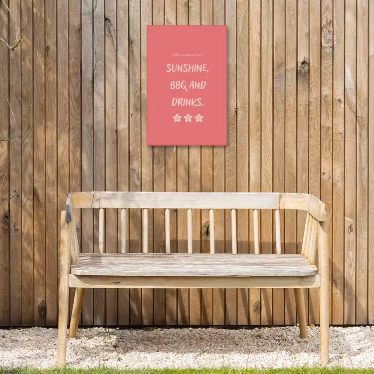 Buiten canvas - BBQ - Quote - Roze - Zomer — 3