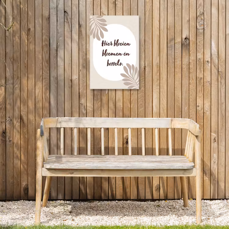 Buiten canvas - Bloemen - Quote - Zomer - Beige — 3