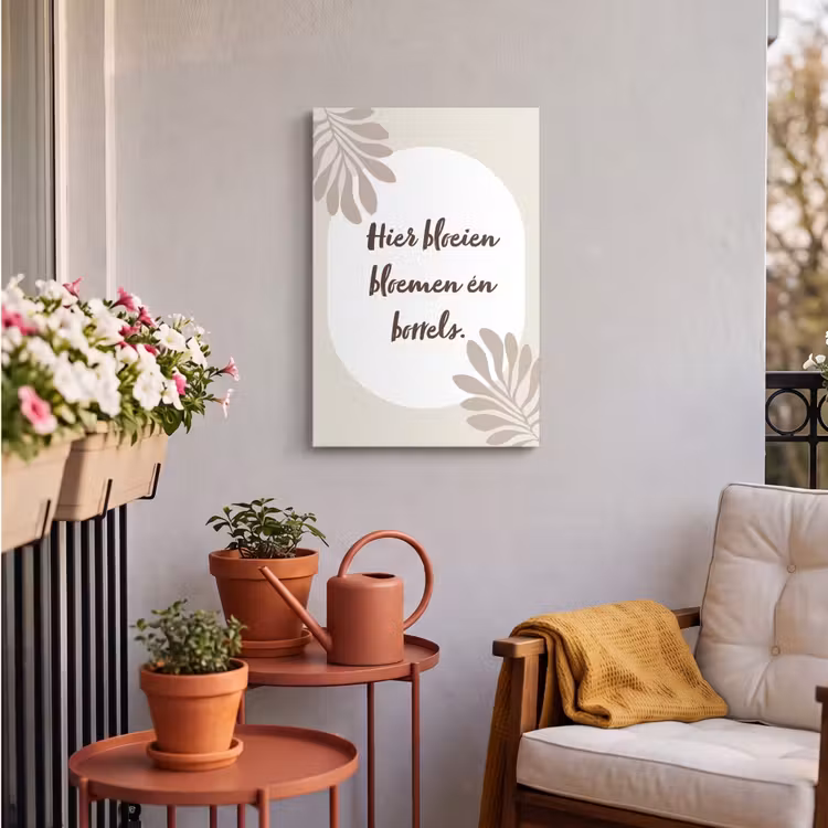 Buiten canvas - Bloemen - Quote - Zomer - Beige — 4
