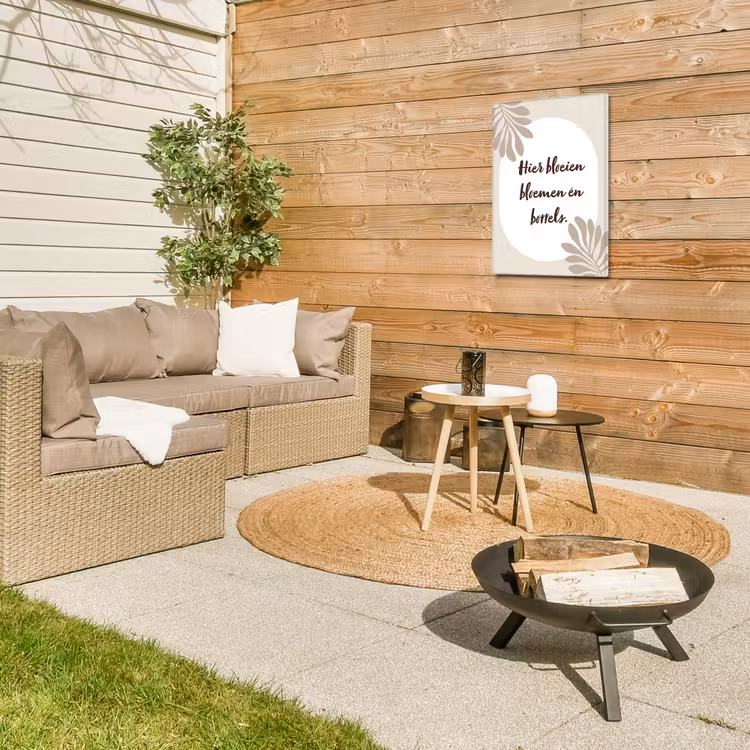 Buiten canvas - Bloemen - Quote - Zomer - Beige — 5